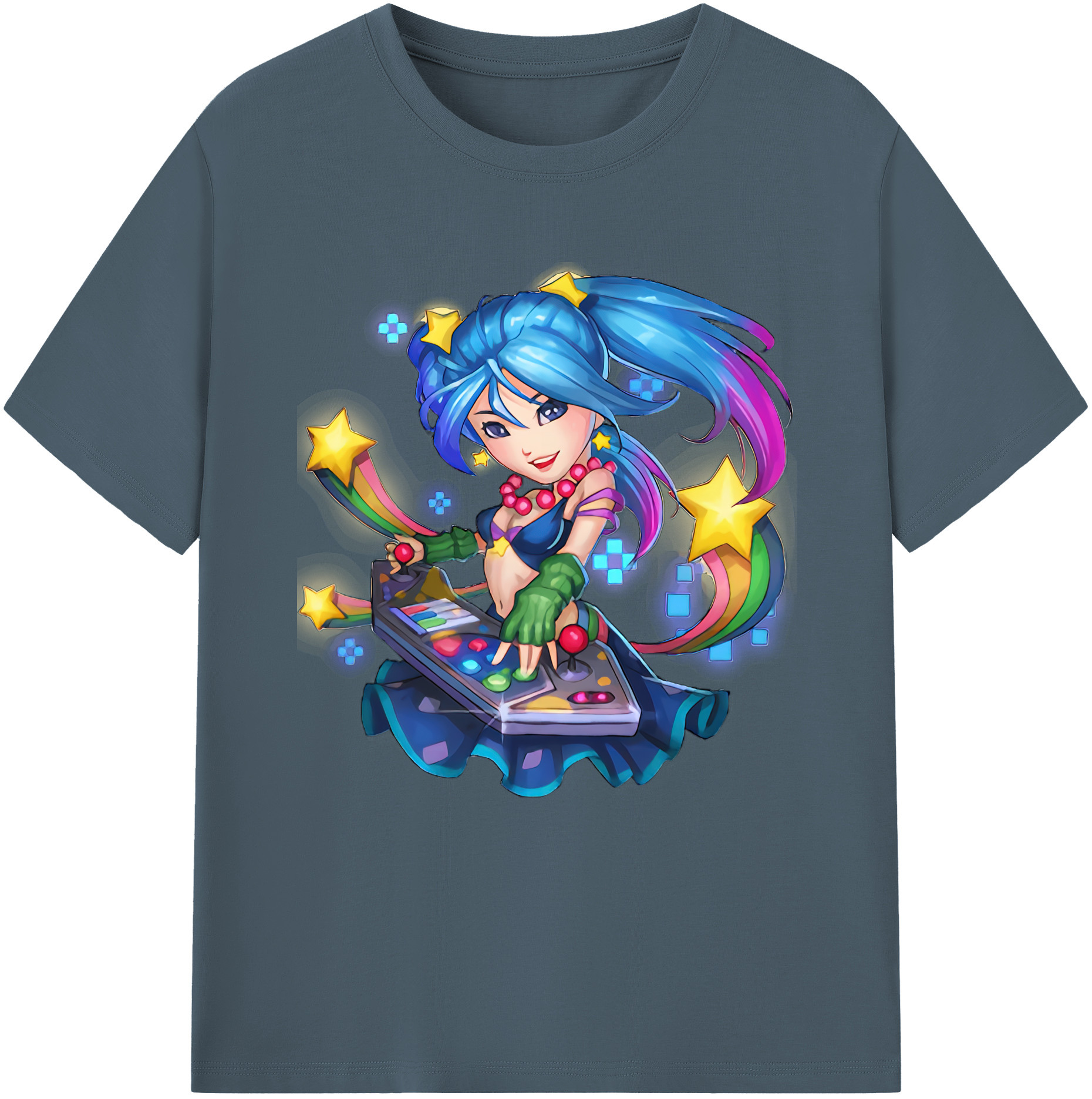 リーグ・オブ・レジェンド League of Legends LOL 綿100％半袖Tシャツ（フロントプリント）